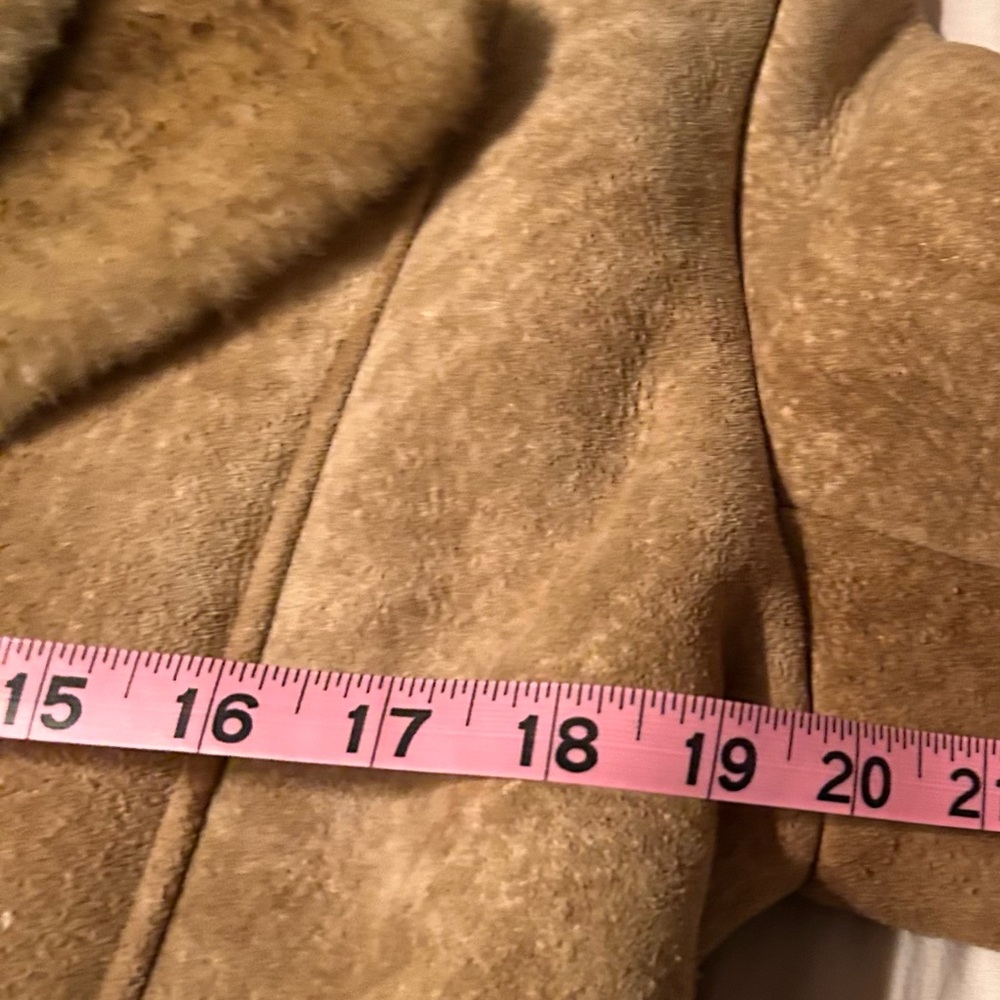 Ardeny LIKE NEW Women's LONG Tan LAMBS WOOL Coat - Picture 12 of 13